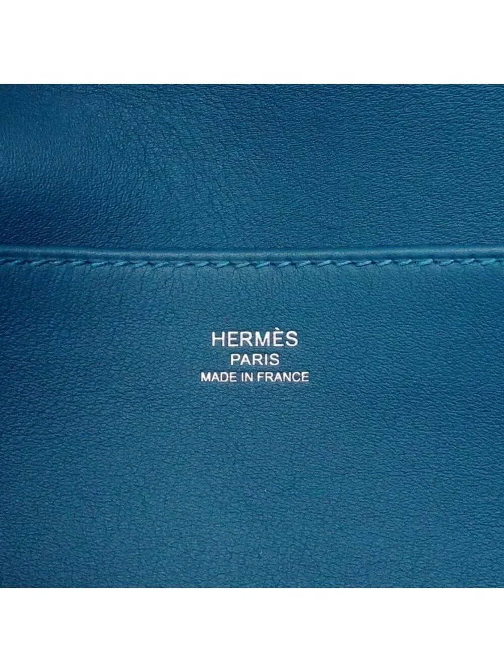 Hermes Handbag Halzan Mini Swift Blue Thailand Silver 2-Way Bag